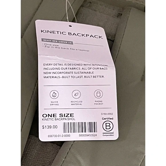 Athleta Kinetic Backpack in Shadow Olive NWT - Picture 12 of 13